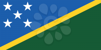 Solomon Island national official flag. Patriotic symbol, banner, element, background. Accurate dimensions. Flag of Solomon Islands in correct size and colors, vector illustration