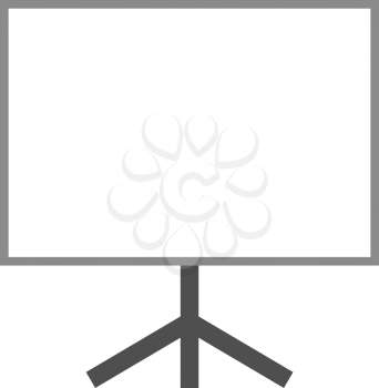 Vector white board with stand.