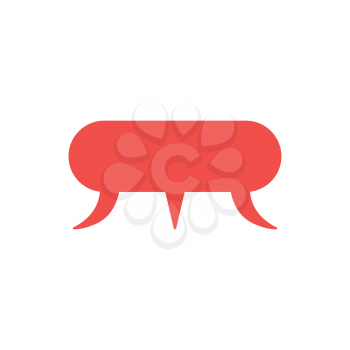 Flat design style vector illustration concept of red three speech bubbles in a speech bubble icon in three different directions on white background.