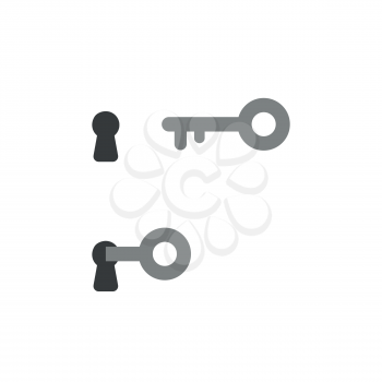 Vector illustration icon concept of key unlock keyhole.