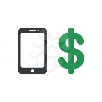Vector illustration icon concept of smartphone with dollar.