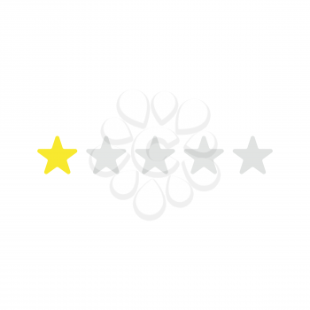 Vector illustration icon concept of one star rating.