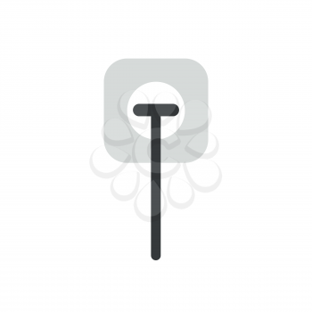 Flat design vector illustration concept of black electrical plug plugged into outlet symbol icon on white background.