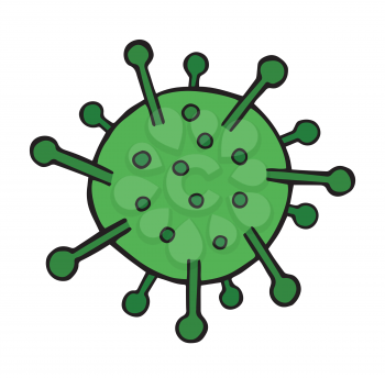 Hand drawn vector illustration of Wuhan corona virus, covid-19.