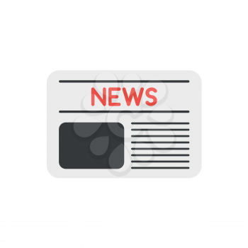 Flat design vector illustration concept of front page of newspaper symbol icon.
