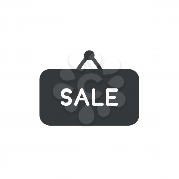 Vector illustration concept of sale word written on black hanging sign.