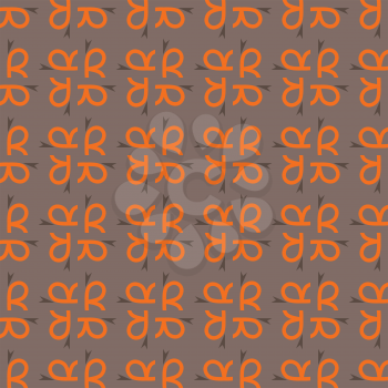 Vector seamless pattern texture background with geometric shapes, colored in brown and orange colors.