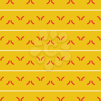 Vector seamless pattern texture background with geometric shapes, colored in yellow, red and white colors.