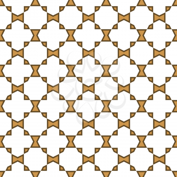 Vector seamless pattern texture background with geometric shapes, colored in brown and white colors.