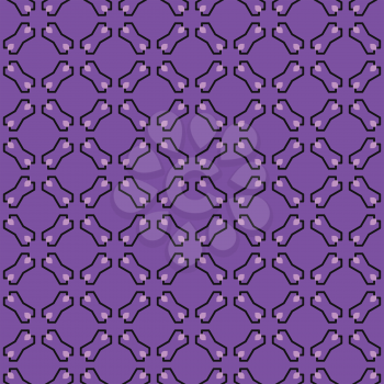 Vector seamless pattern texture background with geometric shapes, colored in violet, purple and black colors.