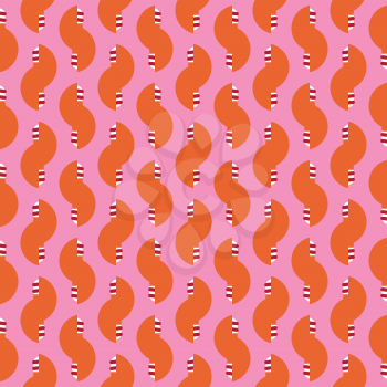 Vector seamless pattern texture background with geometric shapes, colored in orange, pink, red and white colors.