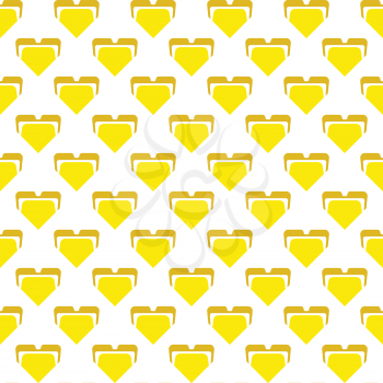 Vector seamless pattern texture background with geometric shapes, colored in yellow and white colors.