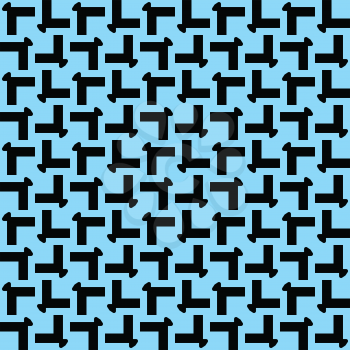 Vector seamless pattern texture background with geometric shapes, colored in black and blue colors.