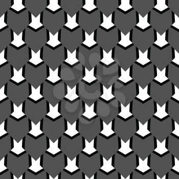 Vector seamless pattern texture background with geometric shapes in black, grey and white colors.