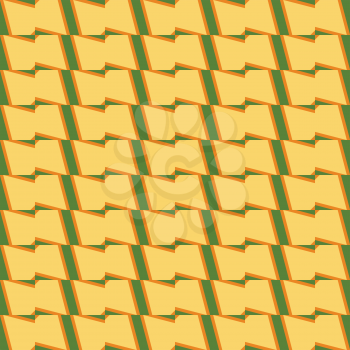 Vector seamless pattern texture background with geometric shapes, colored in yellow, orange and green colors.