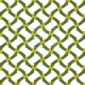 Vector seamless pattern texture background with geometric shapes, colored in green, yellow and white colors.