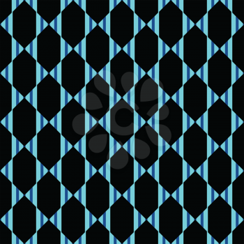 Vector seamless pattern texture background with geometric shapes, colored in black and blue colors.