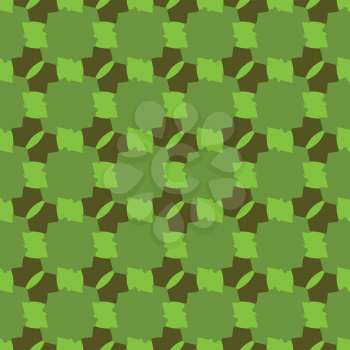 Vector seamless pattern texture background with geometric shapes, colored in green and brown colors.