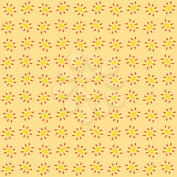 Vector seamless pattern texture background with geometric shapes, colored in yellow and red colors.