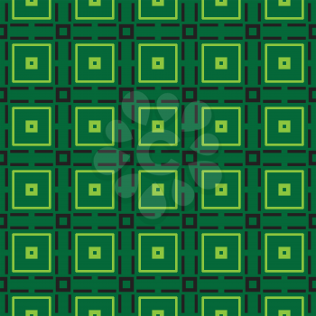 Vector seamless pattern texture background with geometric shapes, colored in green and black colors.