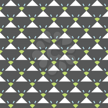 Vector seamless pattern texture background with geometric shapes, colored in grey, blue, green and white colors.