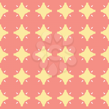 Vector seamless pattern texture background with geometric shapes, colored in yellow, pink and white colors.