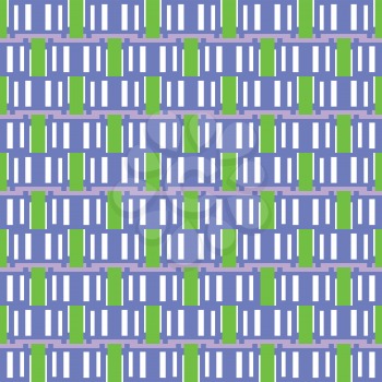 Vector seamless pattern texture background with geometric shapes, colored in blue, green, purple and white colors.