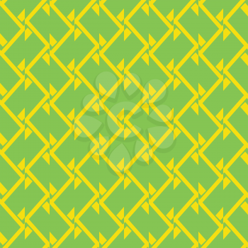 Vector seamless pattern texture background with geometric shapes, colored in green and yellow colors.