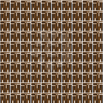 Vector seamless pattern texture background with geometric shapes, colored in brown, black and white colors.