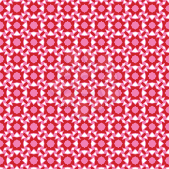 Vector seamless pattern texture background with geometric shapes, colored in red, pink and white colors.