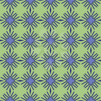 Vector seamless pattern texture background with geometric shapes, colored in green and blue colors.