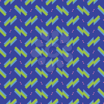 Vector seamless pattern texture background with geometric shapes, colored in blue, green and pink colors.