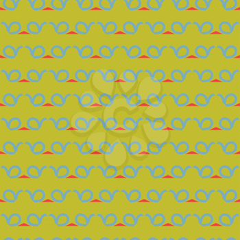 Vector seamless pattern texture background with geometric shapes, colored in green, blue and red colors.