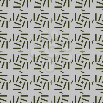 Vector seamless pattern texture background with geometric shapes, colored in grey and green colors.