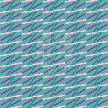 Vector seamless pattern texture background with geometric shapes, colored in blue, green and purple colors.