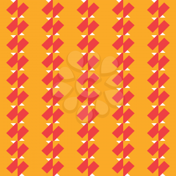 Vector seamless pattern texture background with geometric shapes, colored in yellow, red and white colors.