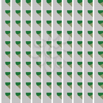 Vector seamless pattern texture background with geometric shapes, colored in green, grey and white colors.