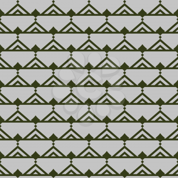 Vector seamless pattern texture background with geometric shapes, colored in green and grey colors.