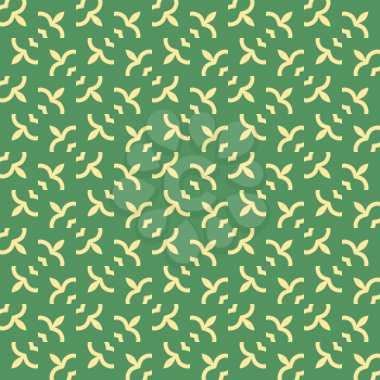 Vector seamless pattern background texture with geometric shapes, colored in green and yellow colors.
