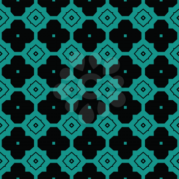 Vector seamless pattern background texture with geometric shapes, colored in green and black colors.
