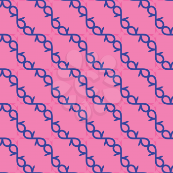 Vector seamless pattern background texture with geometric shapes, colored in pink and blue colors.