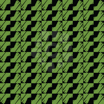 Vector seamless pattern background texture with geometric shapes, colored in green and black colors.