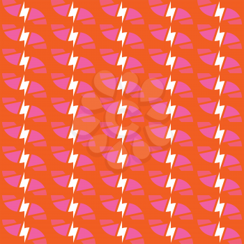 Vector seamless pattern background texture with geometric shapes, colored in orange, pink and white colors.