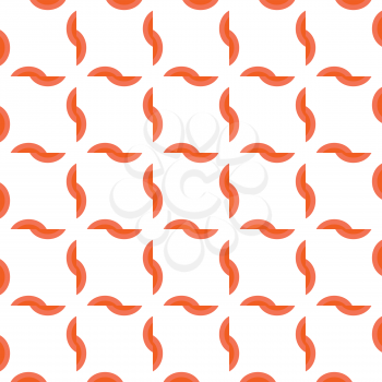 Vector seamless pattern background texture with geometric shapes, colored in orange and white colors.
