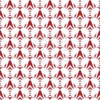 Vector seamless pattern background texture with geometric shapes, colored in red and white colors.