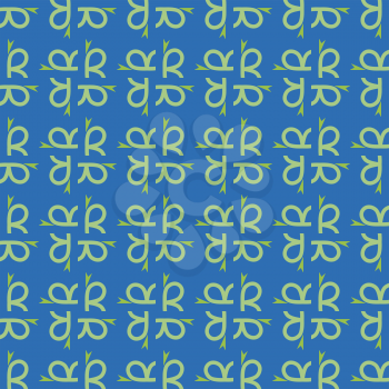 Vector seamless pattern background texture with geometric shapes, colored in blue and green colors.