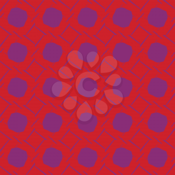 Vector seamless pattern texture background with geometric shapes, colored in red and purple colors.