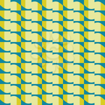 Vector seamless pattern texture background with geometric shapes, colored in yellow and blue colors.