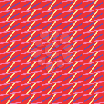 Vector seamless pattern texture background with geometric shapes, colored in red, pink, yellow and blue colors.