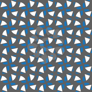 Vector seamless pattern texture background with geometric shapes, colored in dark grey, blue and white colors.